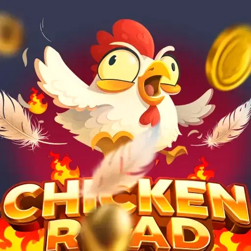 El pollo de Chicken Road en un ambiente de casino con fichas